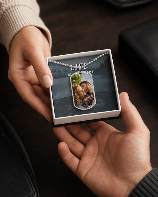 Personalised Photo & Engraving Dog Tag Necklace