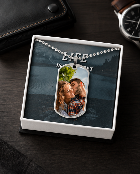 Personalised Photo & Engraving Dog Tag Necklace