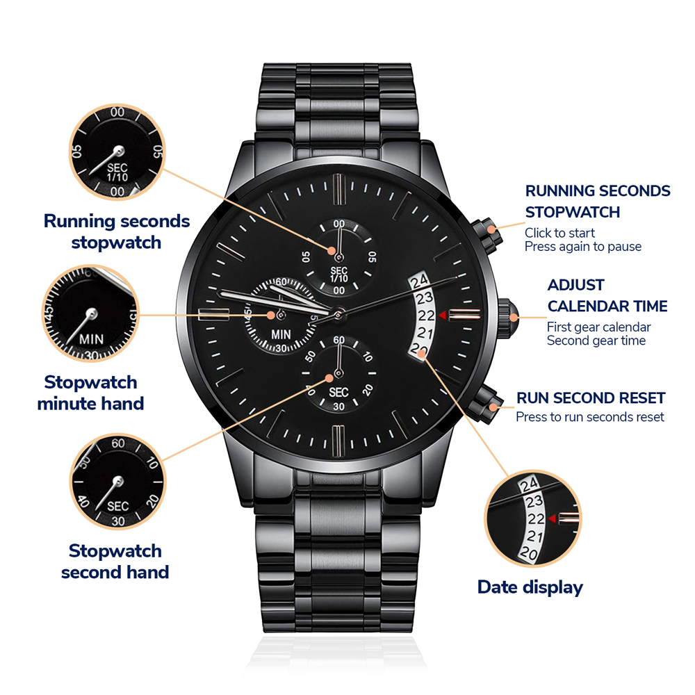 Custom Engraved Chronograph Watch