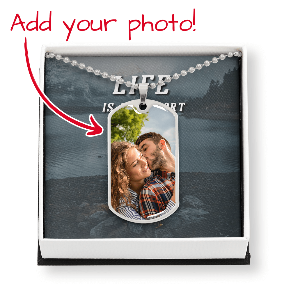 Personalised Photo & Engraving Dog Tag Necklace