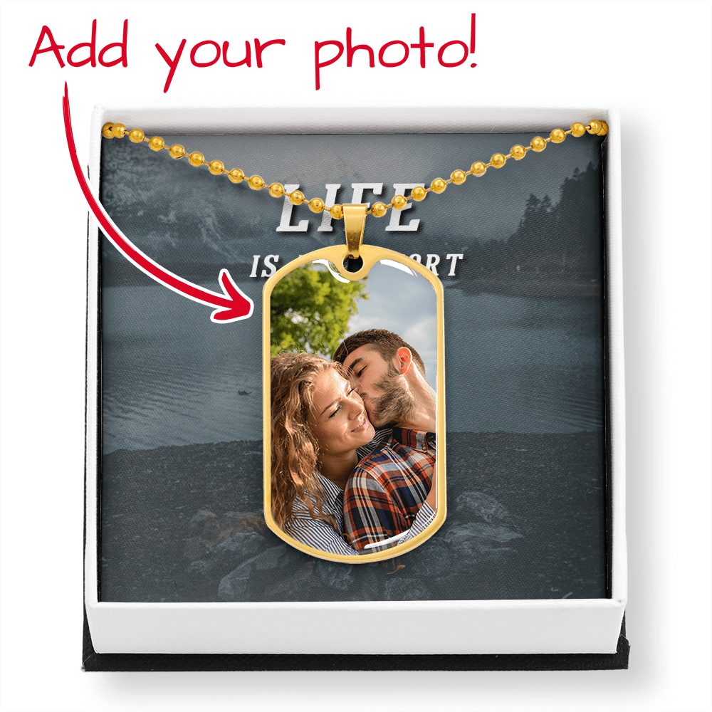 Personalised Photo & Engraving Dog Tag Necklace